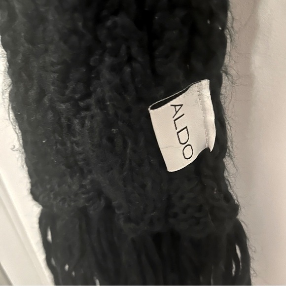 Aldo:  Black Knit Scarf - Picture 3 of 5